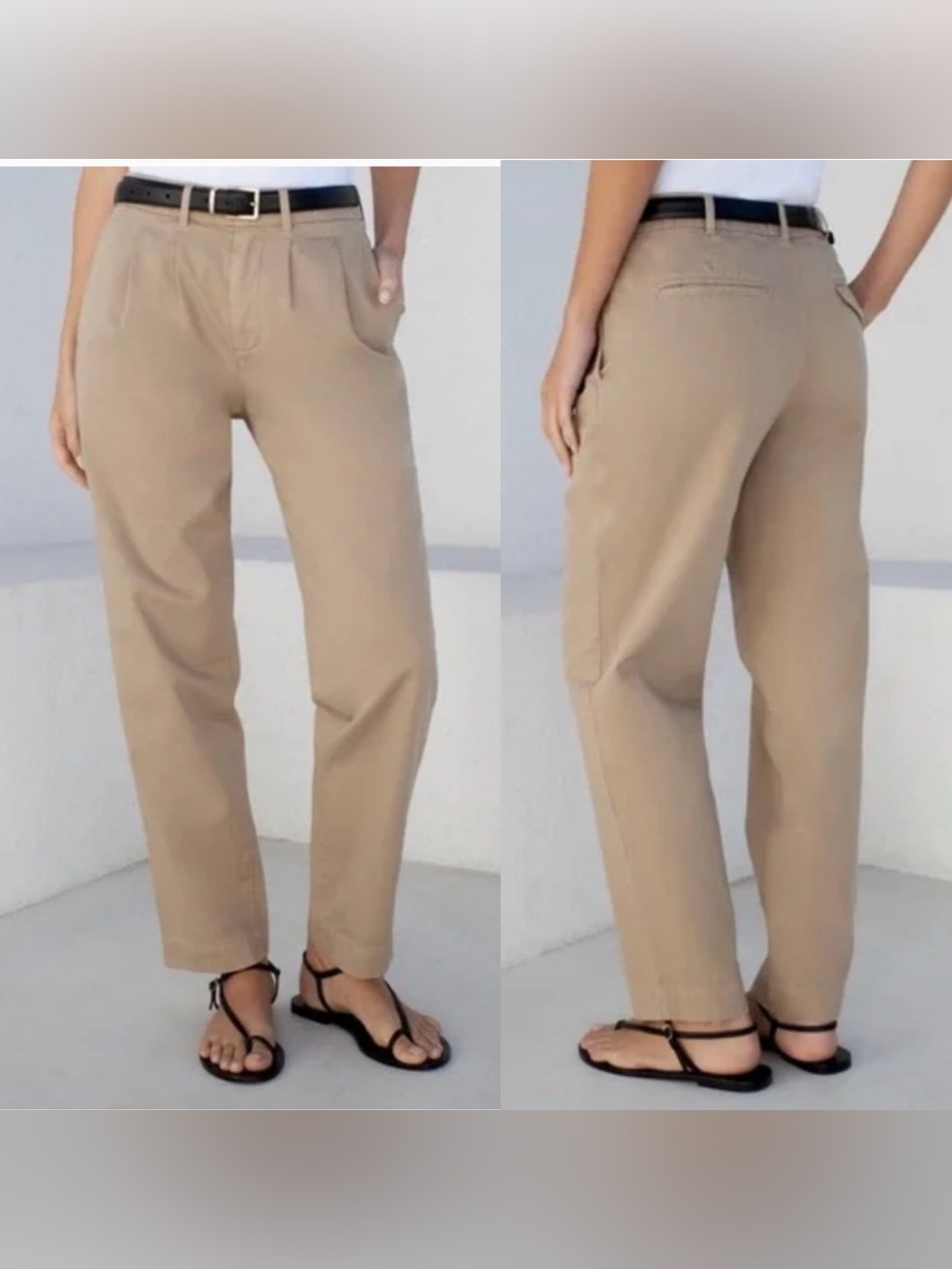 AYR The Metropolitan Khaki Pleated Twill Pants